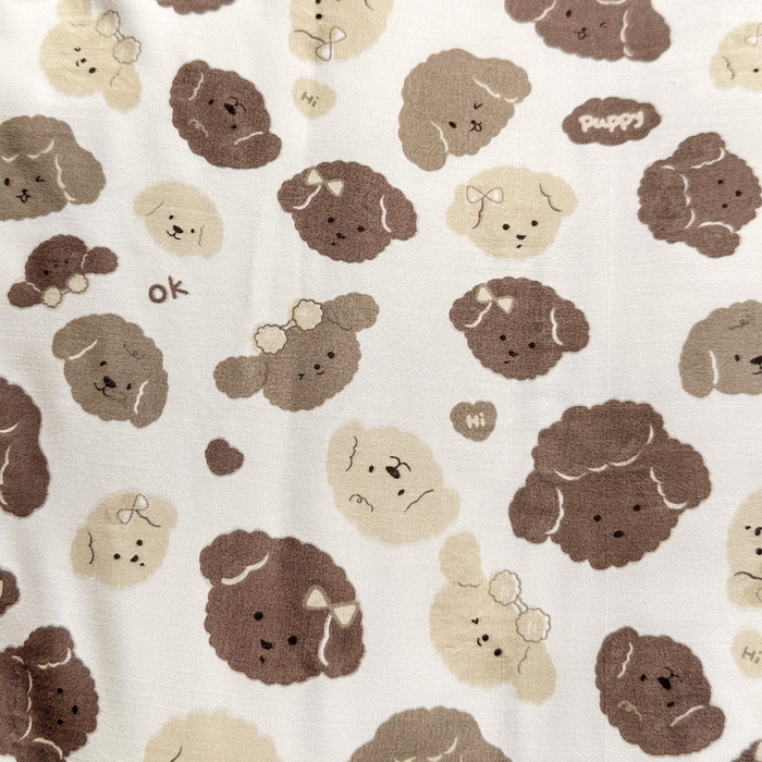 91家纺网 家纺一手货源 找家纺 芷凡家纺 2025新款水洗棉双层纱学生三件套宿舍上下铺三件套 萌萌狗