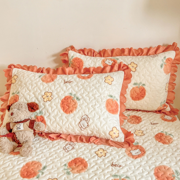 91家纺网 家纺一手货源 找家纺 （总）金梦家居 2025新款高克重牛奶绒印花床盖四件套