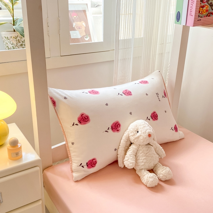 91家纺网 家纺一手货源 找家纺 芷凡家纺 2025新款水洗棉双层纱学生三件套宿舍上下铺三件套 暮烟