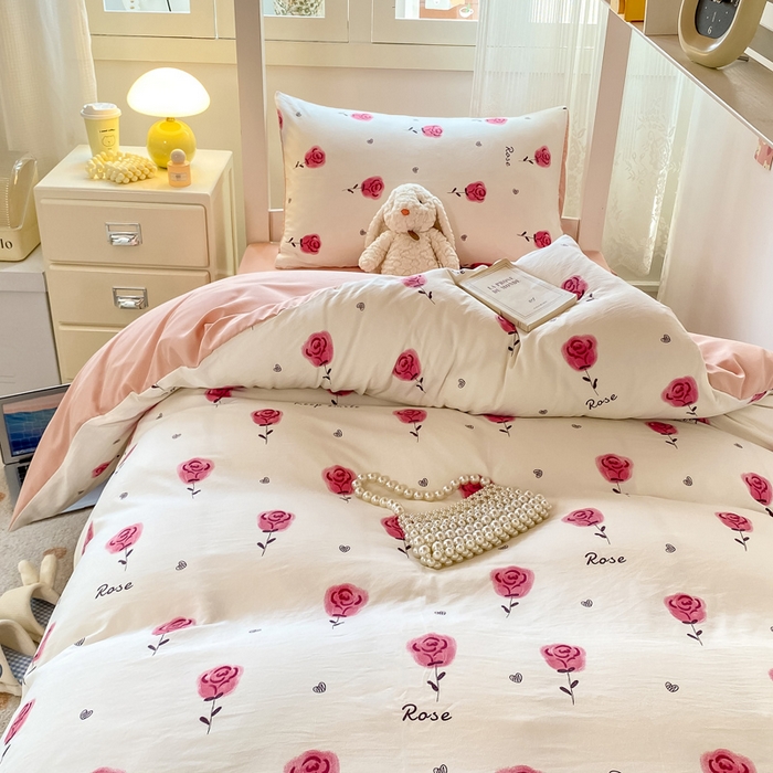 91家纺网 家纺一手货源 找家纺 芷凡家纺 2025新款水洗棉双层纱学生三件套宿舍上下铺三件套 暮烟