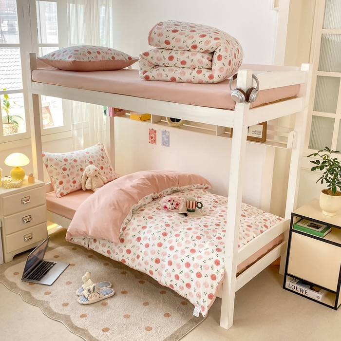 芷凡家纺 2025新款水洗棉双层纱学生三件套宿舍上下铺三件套 未眠