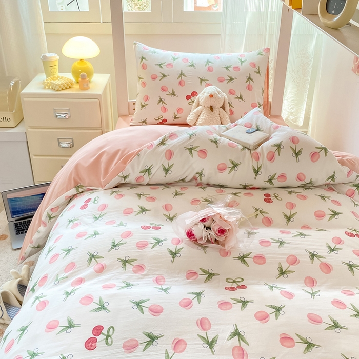 91家纺网 家纺一手货源 找家纺 芷凡家纺 2025新款水洗棉双层纱学生三件套宿舍上下铺三件套 雾恋