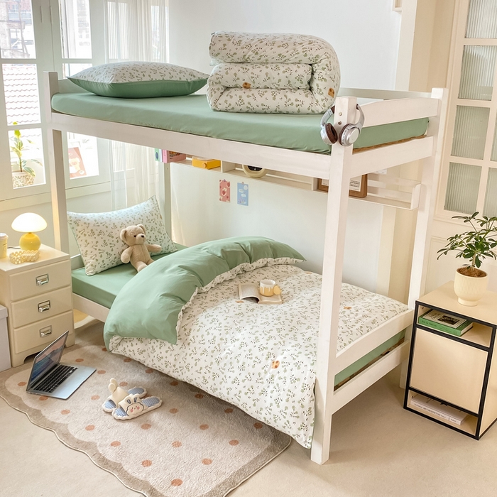 芷凡家纺 2025新款水洗棉双层纱学生三件套宿舍上下铺三件套 巷里