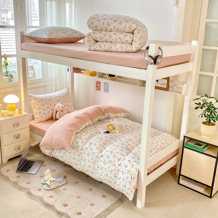 芷凡家纺 2025新款水洗棉双层纱学生三件套宿舍上下铺三件套 余光