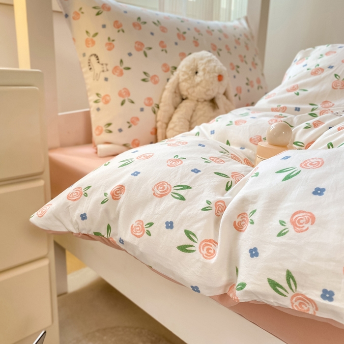 91家纺网 家纺一手货源 找家纺 芷凡家纺 2025新款水洗棉双层纱学生三件套宿舍上下铺三件套 余光