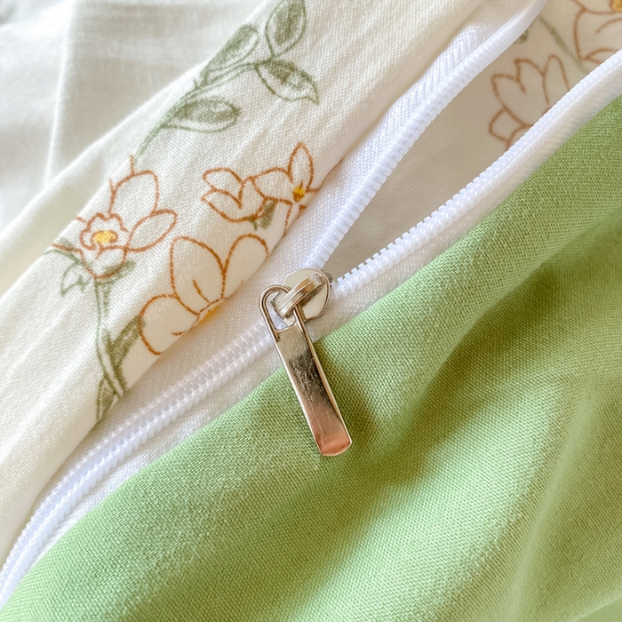 91家纺网 家纺一手货源 找家纺 芷凡家纺 2025新款水洗棉双层纱学生三件套宿舍上下铺三件套 雨季