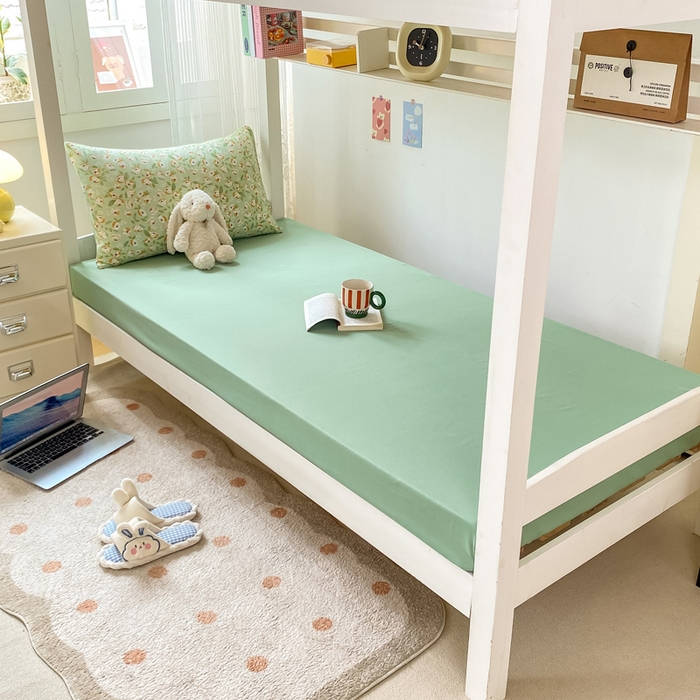 91家纺网 家纺一手货源 找家纺 芷凡家纺 2025新款水洗棉双层纱学生三件套宿舍上下铺三件套 追叙