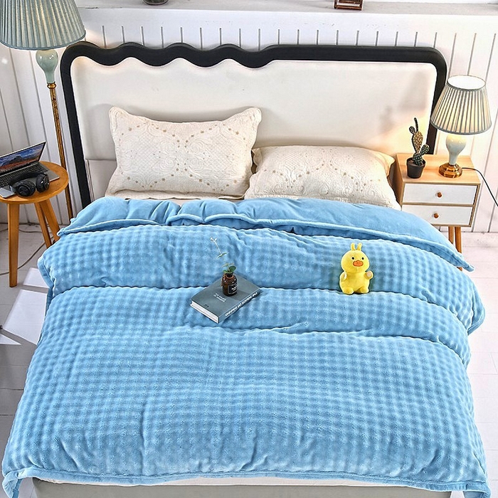 91家纺网 家纺一手货源 找家纺 （总）昊恩毛毯 2025新款双面牛奶绒被套单被套被套毛毯毯子单件