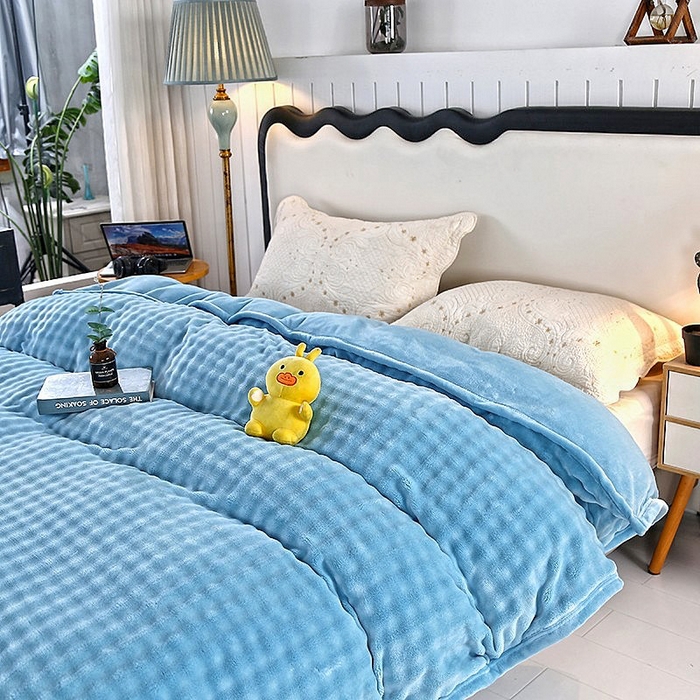 91家纺网 家纺一手货源 找家纺 （总）昊恩毛毯 2025新款双面牛奶绒被套单被套被套毛毯毯子单件