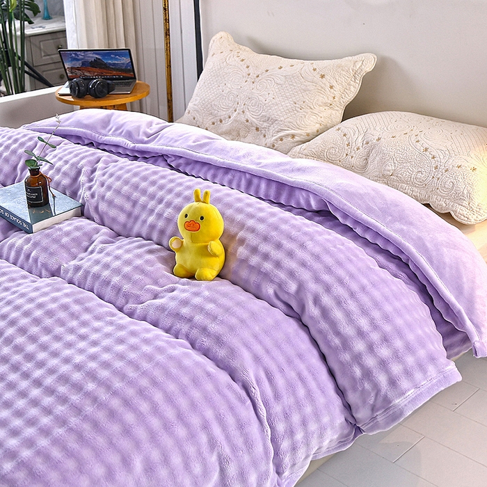 91家纺网 家纺一手货源 找家纺 （总）昊恩毛毯 2025新款双面牛奶绒被套单被套被套毛毯毯子单件