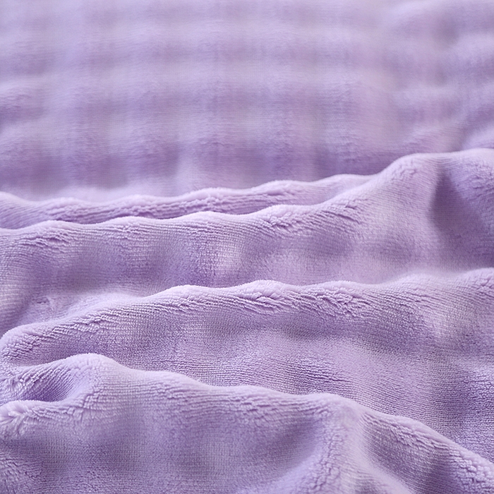 91家纺网 家纺一手货源 找家纺 昊恩毛毯 2025新款双面牛奶绒被套 单被套被套单件 紫色