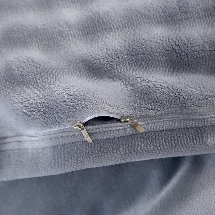 91家纺网 家纺一手货源 找家纺 昊恩毛毯 2025新款双面牛奶绒被套 单被套被套单件 浅灰