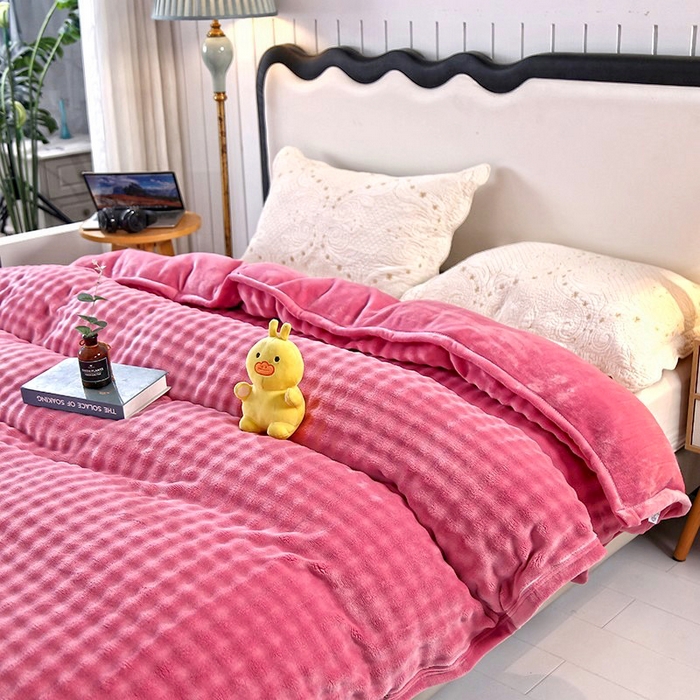 昊恩毛毯 2025新款双面牛奶绒被套 单被套被套单件 豆沙