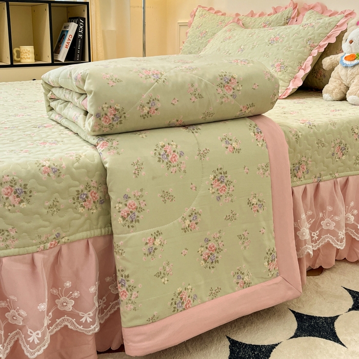 91家纺网 家纺一手货源 找家纺 （总）金梦家居 2025新款针织棉床盖夏被四件套