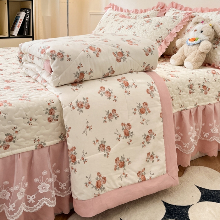 91家纺网 家纺一手货源 找家纺 （总）金梦家居 2026新款水洗棉床盖夏被款四件套