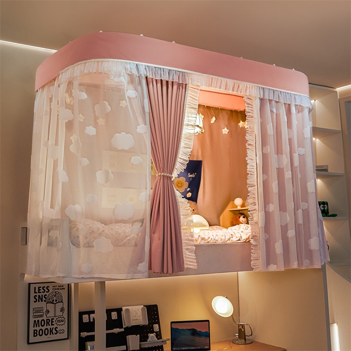 91家纺网 家纺一手货源 找家纺 （总）飞轮海蚊帐 2025新款雪尼尔法式遮光床帘-XD系列