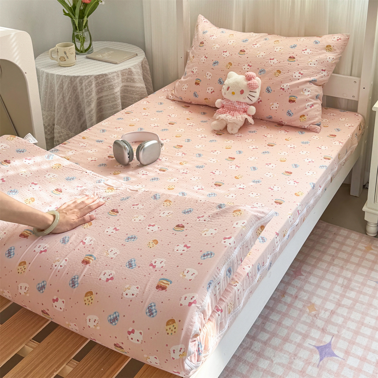 91家纺网 家纺一手货源 找家纺 （总）多品家纺 2025新款超柔双层纱学生宿舍单品床垫套