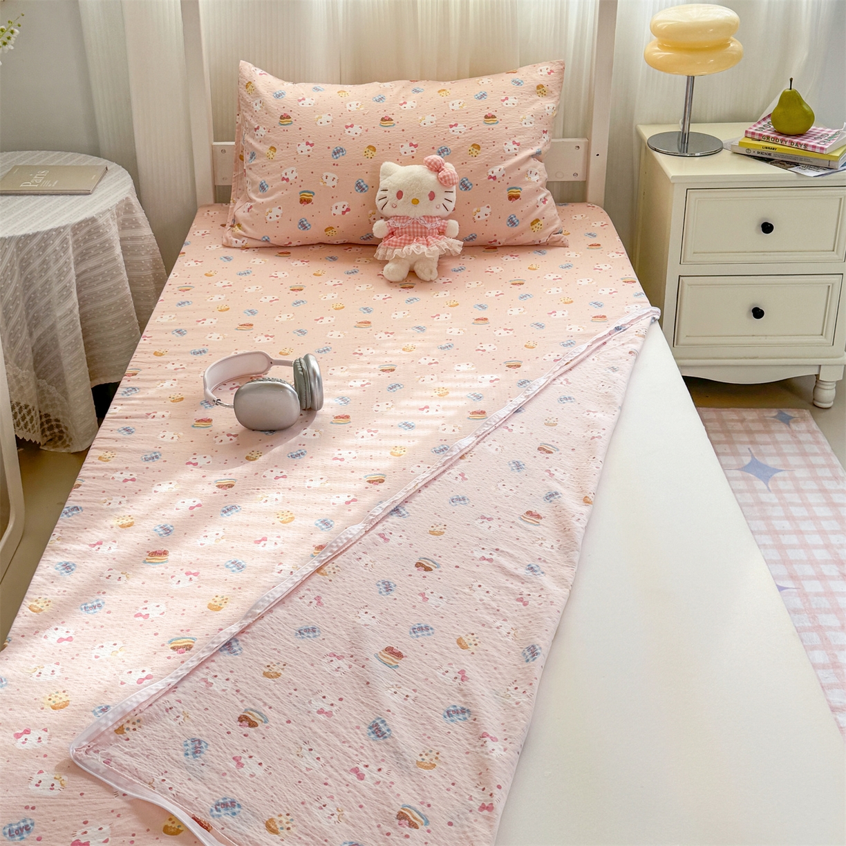 91家纺网 家纺一手货源 找家纺 （总）多品家纺 2025新款超柔双层纱学生宿舍单品床垫套