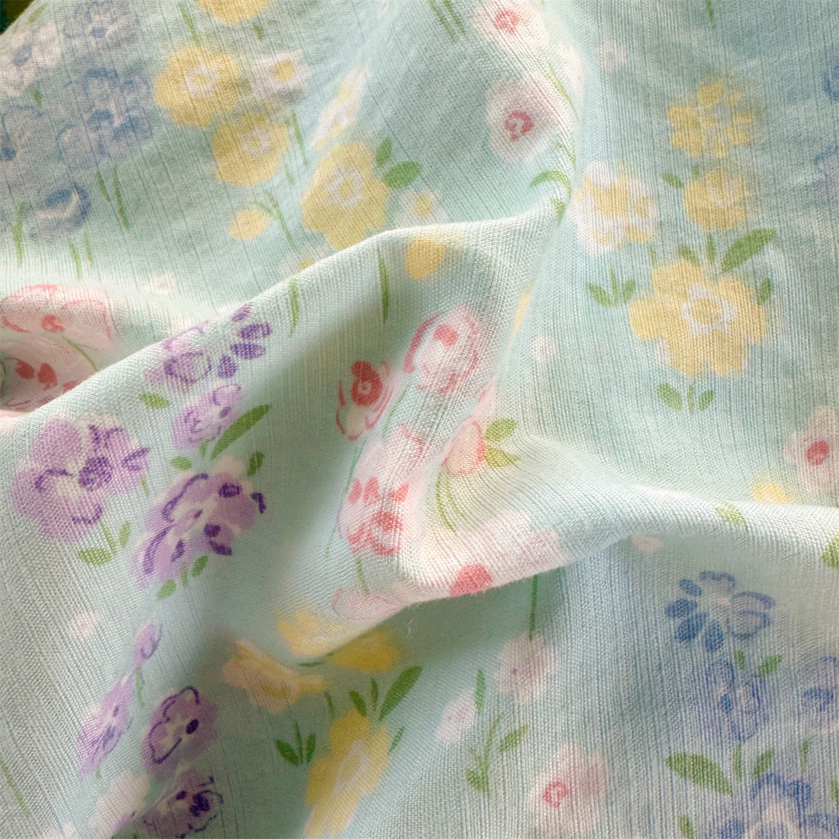 91家纺网 家纺一手货源 找家纺 多品家纺 2025新款超柔双层纱大床单品床垫套 清荷