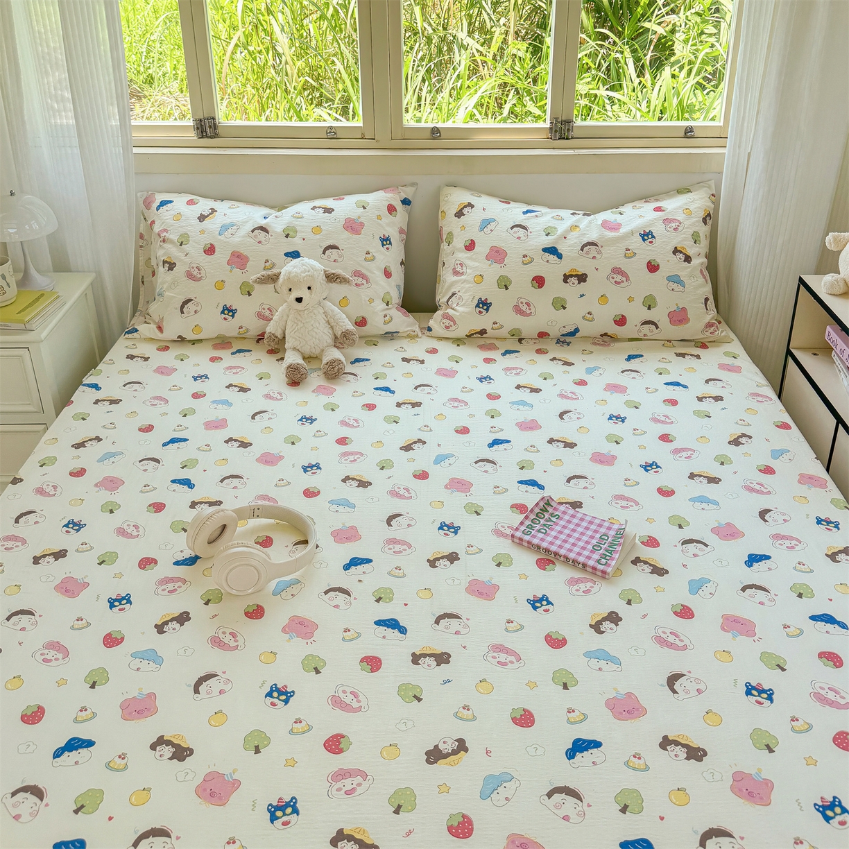 91家纺网 家纺一手货源 找家纺 多品家纺 2025新款超柔双层纱大床单品床垫套 魔法新新