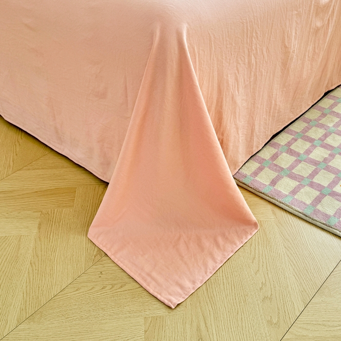 91家纺网 家纺一手货源 找家纺 芷凡家纺 2025新款A类加厚超柔水洗棉花边款韩式四件套 优乐花语