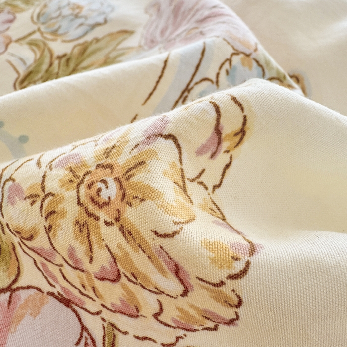 91家纺网 家纺一手货源 找家纺 芷凡家纺 2025新款A类加厚超柔水洗棉花边款韩式四件套 优乐花语