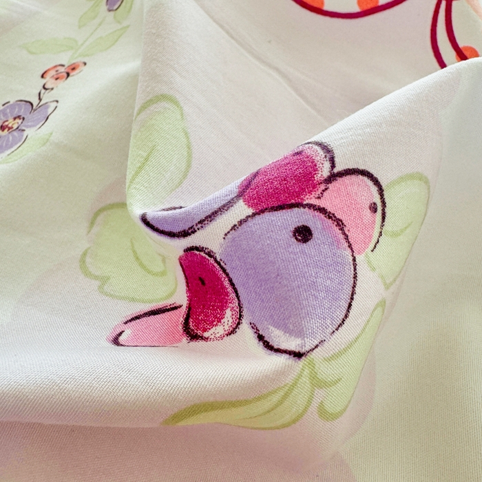 91家纺网 家纺一手货源 找家纺 芷凡家纺 2025新款A类加厚超柔水洗棉花边款韩式四件套 芝士葡萄