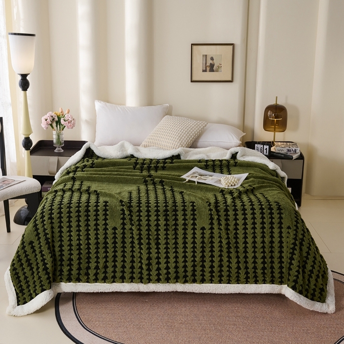 91家纺网 家纺一手货源 找家纺 （总）馨米莱家纺 2025新款双层阳离子塔芙绒复台毯