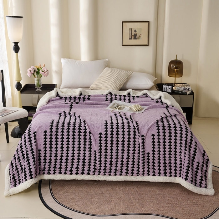 91家纺网 家纺一手货源 找家纺 （总）馨米莱家纺 2025新款双层阳离子塔芙绒复台毯