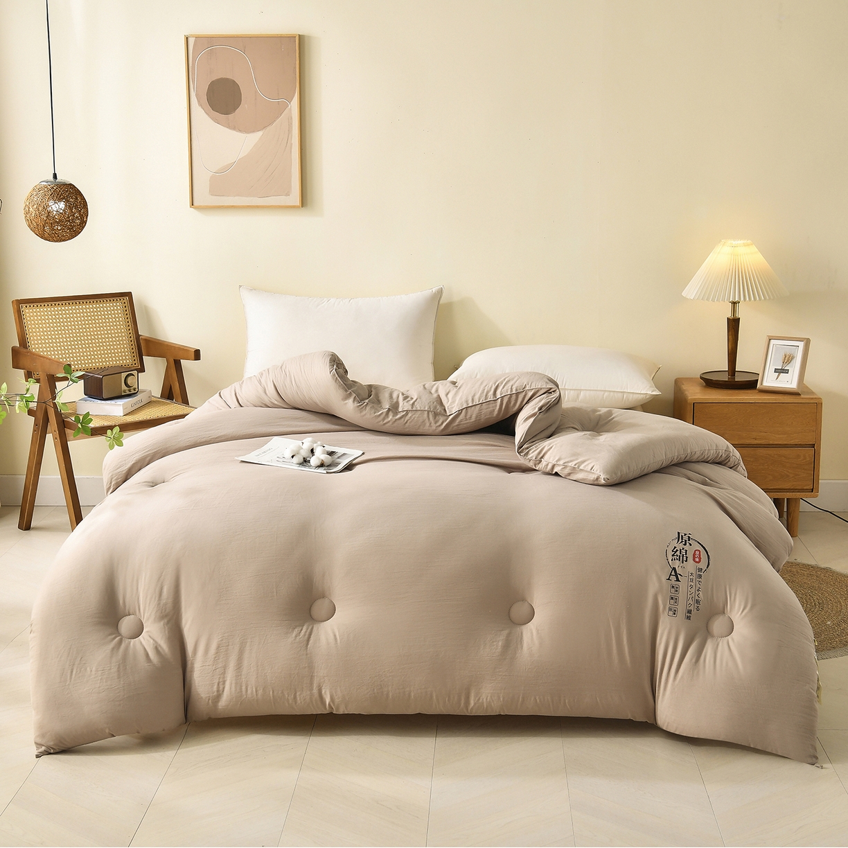 91家纺网 家纺一手货源 找家纺 （总）初相识被业 2025新款直播热款超柔水洗棉冬被原棉大豆被纤维被夏凉被春秋被冬被被子被芯