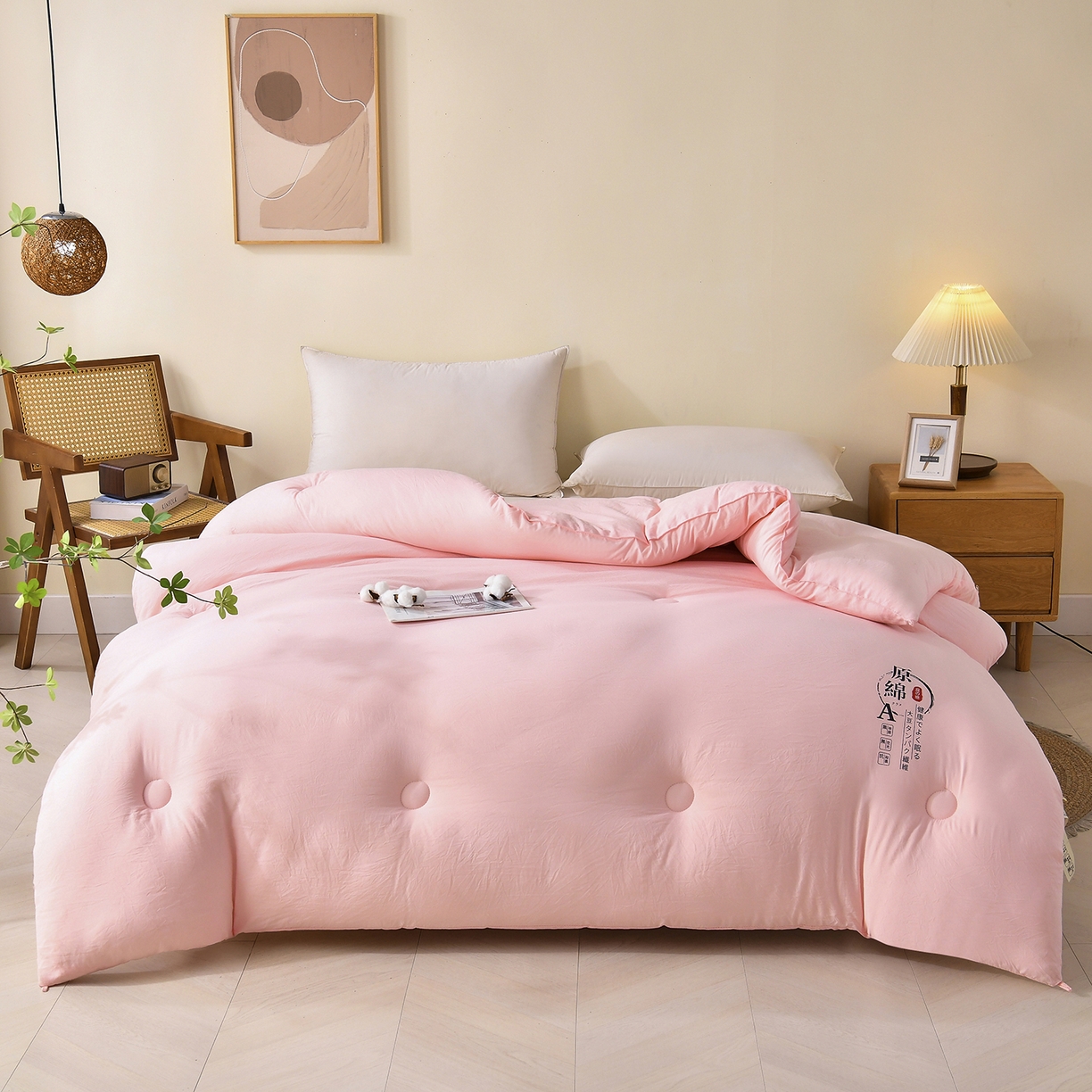 91家纺网 家纺一手货源 找家纺 （总）初相识被业 2025新款直播热款超柔水洗棉冬被原棉大豆被纤维被夏凉被春秋被冬被被子被芯