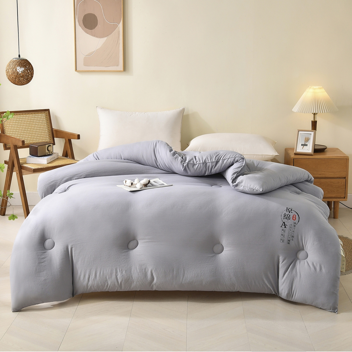 91家纺网 家纺一手货源 找家纺 （总）初相识被业 2025新款直播热款超柔水洗棉冬被原棉大豆被纤维被夏凉被春秋被冬被被子被芯