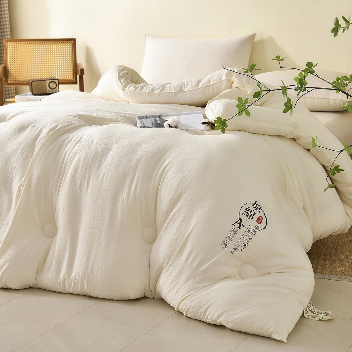 91家纺网 家纺一手货源 找家纺 （总）初相识被业 2025新款直播热款超柔水洗棉冬被原棉大豆被纤维被夏凉被春秋被冬被被子被芯