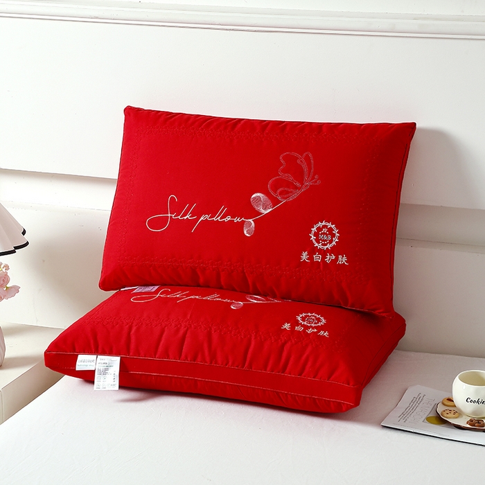 91家纺网 家纺一手货源 找家纺 （总）大熊枕芯 2025新款蚕蛹蛋白美白护肤立体刺绣款枕头枕芯