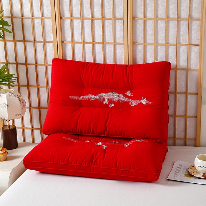 大熊枕芯 2025新款亲肤舒适糯糯棉护颈枕枕头枕芯 灰色 48x74cm/只