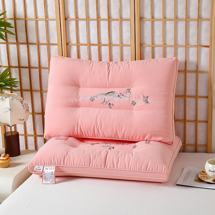 大熊枕芯 2025新款亲肤舒适糯糯棉护颈枕枕头枕芯 玉色 48x74cm/只