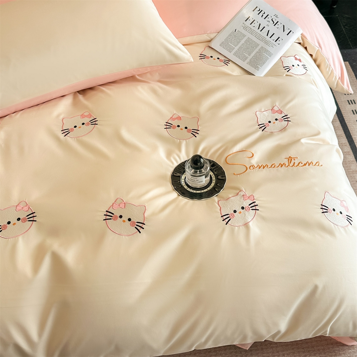 91家纺网 家纺一手货源 找家纺 （总）小久久（小九九） 2025新款亲肤水洗棉刺绣满绣四件套