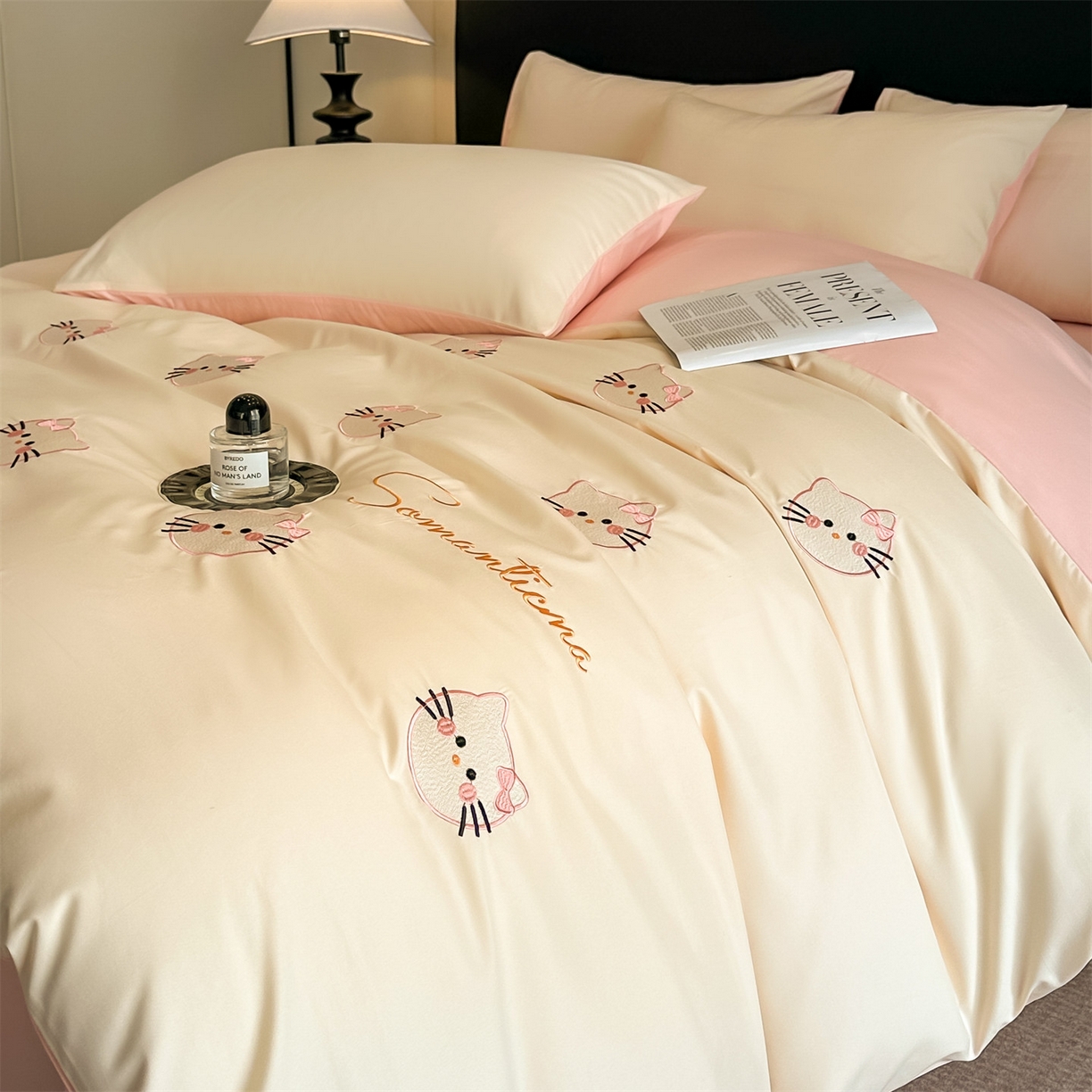 91家纺网 家纺一手货源 找家纺 （总）小久久（小九九） 2025新款亲肤水洗棉刺绣满绣四件套