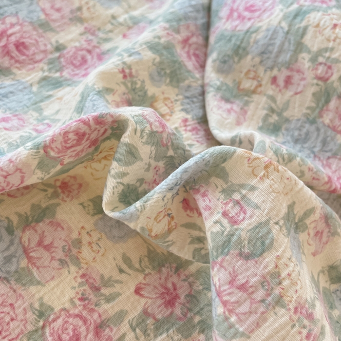 91家纺网 家纺一手货源 找家纺 优承佳生活馆 2025新款双层纱印花花边款四件套（提供买家秀） 花影织梦-花边款