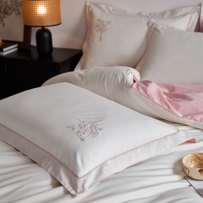 91家纺网 家纺一手货源 找家纺 （总）千朵森 2025新款A类长绒棉刺绣四件套-悠悠芳草