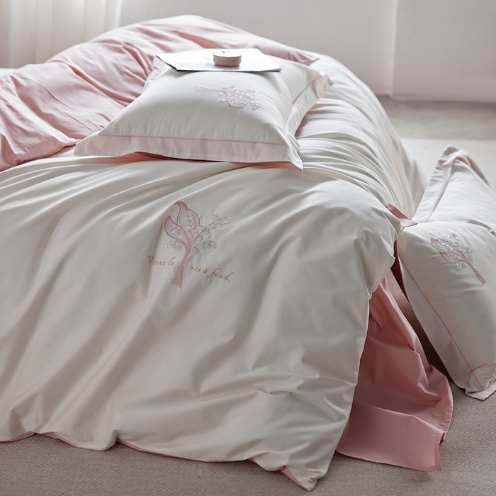 91家纺网 家纺一手货源 找家纺 （总）千朵森 2025新款A类长绒棉刺绣四件套-悠悠芳草