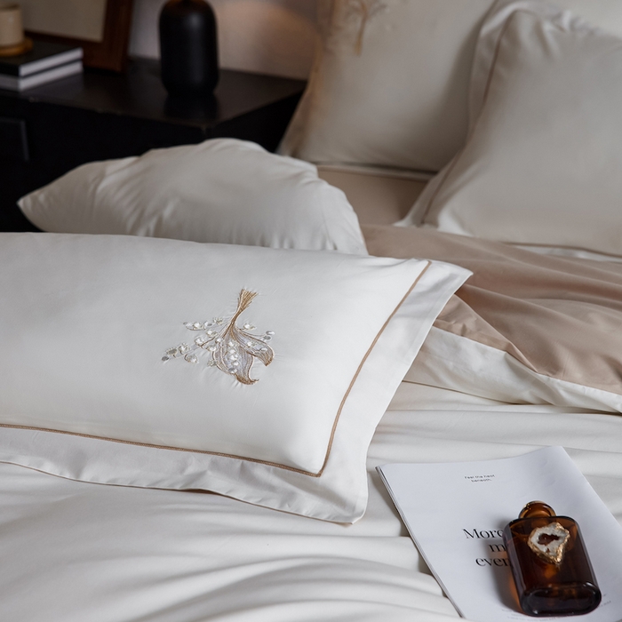 91家纺网 家纺一手货源 找家纺 千朵森 2025新款A类长绒棉刺绣四件套-悠悠芳草 悠悠芳草—金