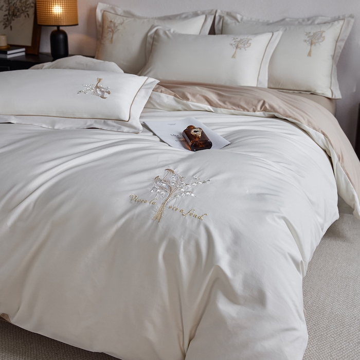 91家纺网 家纺一手货源 找家纺 千朵森 2025新款A类长绒棉刺绣四件套-悠悠芳草 悠悠芳草—金