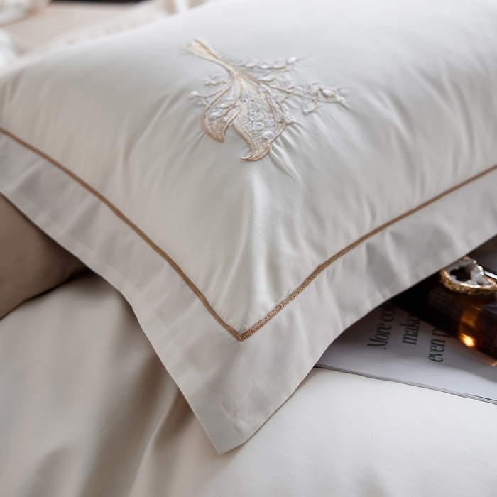 91家纺网 家纺一手货源 找家纺 千朵森 2025新款A类长绒棉刺绣四件套-悠悠芳草 悠悠芳草—金