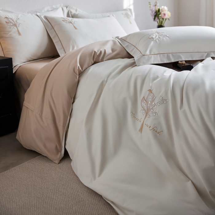 91家纺网 家纺一手货源 找家纺 千朵森 2025新款A类长绒棉刺绣四件套-悠悠芳草 悠悠芳草—金