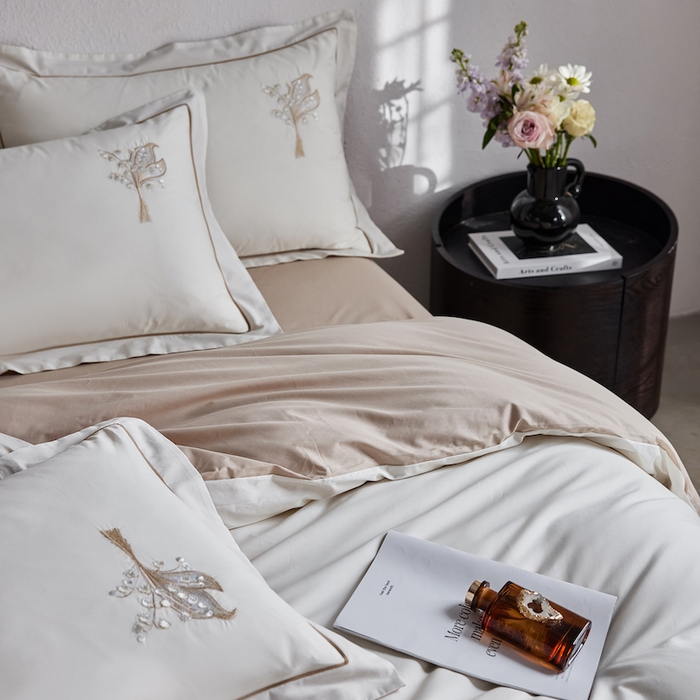 91家纺网 家纺一手货源 找家纺 千朵森 2025新款A类长绒棉刺绣四件套-悠悠芳草 悠悠芳草—金