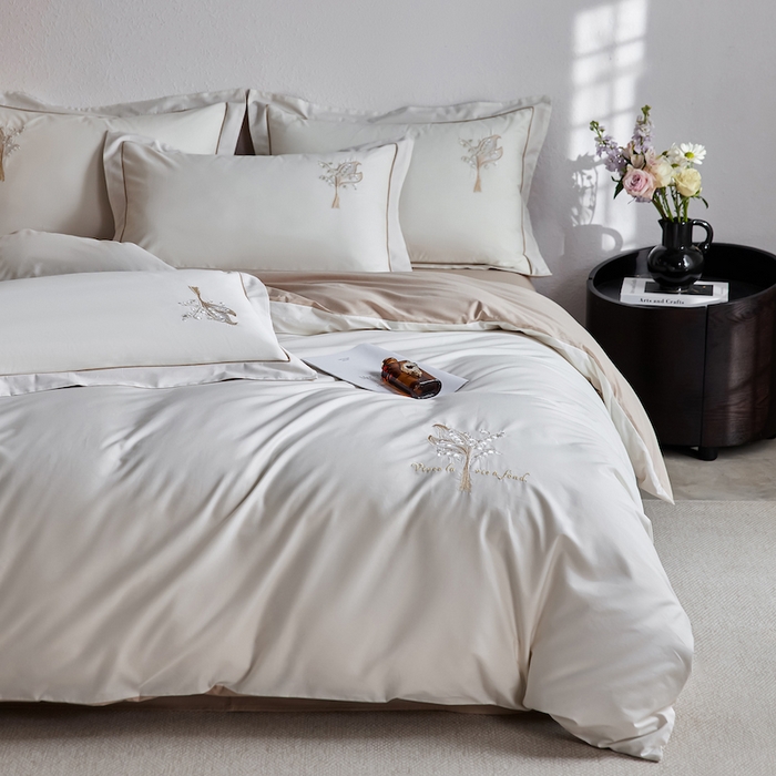 91家纺网 家纺一手货源 找家纺 千朵森 2025新款A类长绒棉刺绣四件套-悠悠芳草 悠悠芳草—金