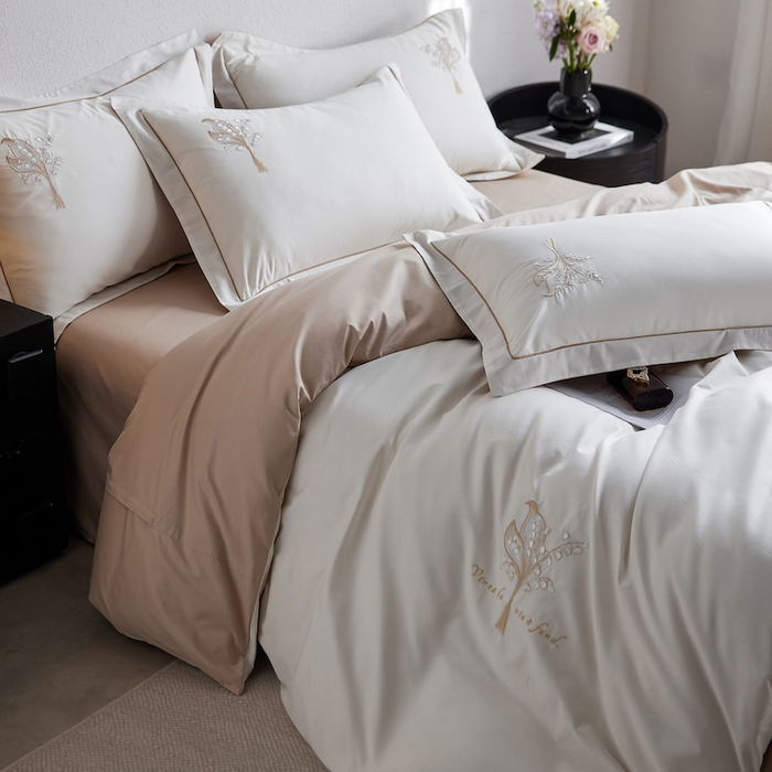 91家纺网 家纺一手货源 找家纺 千朵森 2025新款A类长绒棉刺绣四件套-悠悠芳草 悠悠芳草—金