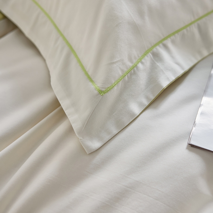 91家纺网 家纺一手货源 找家纺 千朵森 2025新款A类长绒棉刺绣四件套-悠悠芳草 悠悠芳草—绿