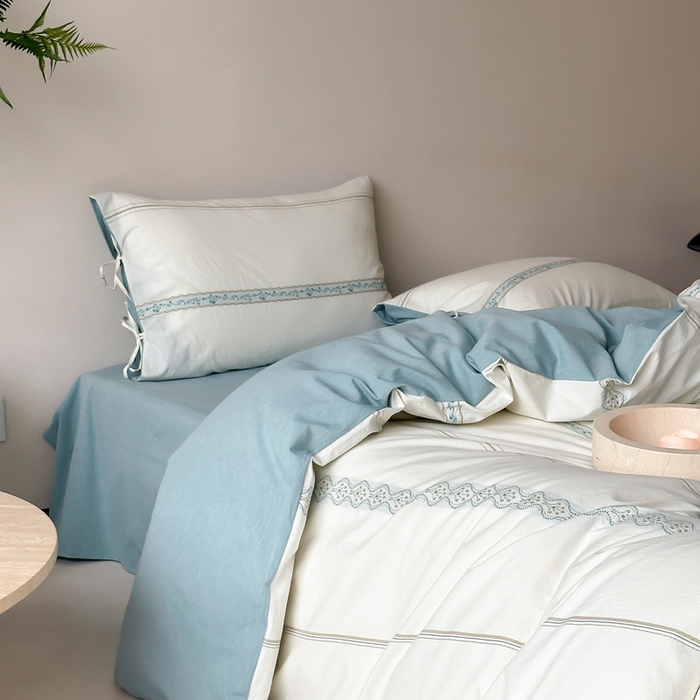 91家纺网 家纺一手货源 找家纺 （总）旷野2025新款全棉A类色织提花四件套